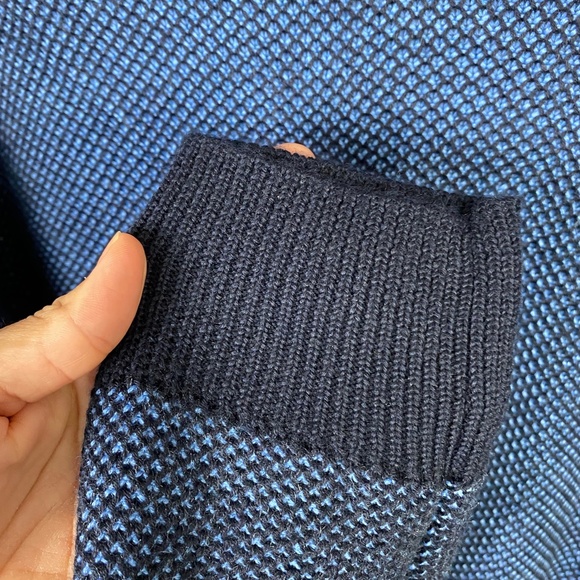 Slate & Stone Mens Wool Acrylic Crew Neck Sweater in Blue and Black Size… - Picture 4 of 6